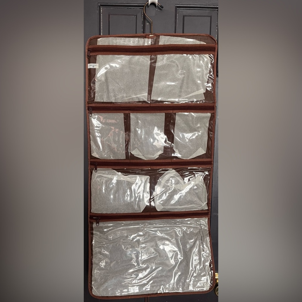 Hanging Travel Organizer with Clear Pockets
